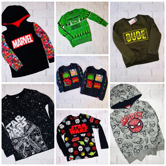 Фірмові худі, світшоти, лонгсліви Mario Star wars Marvel