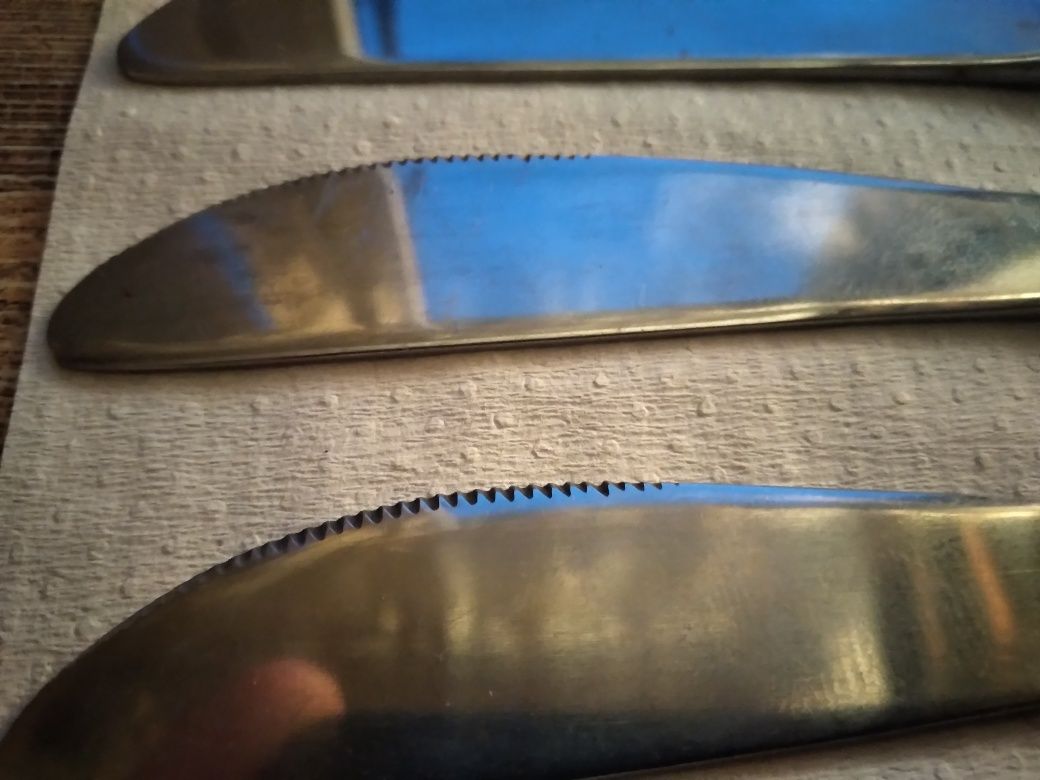 Komplet noży Nerż 6 sztuk ZSRR Prl Vintage.