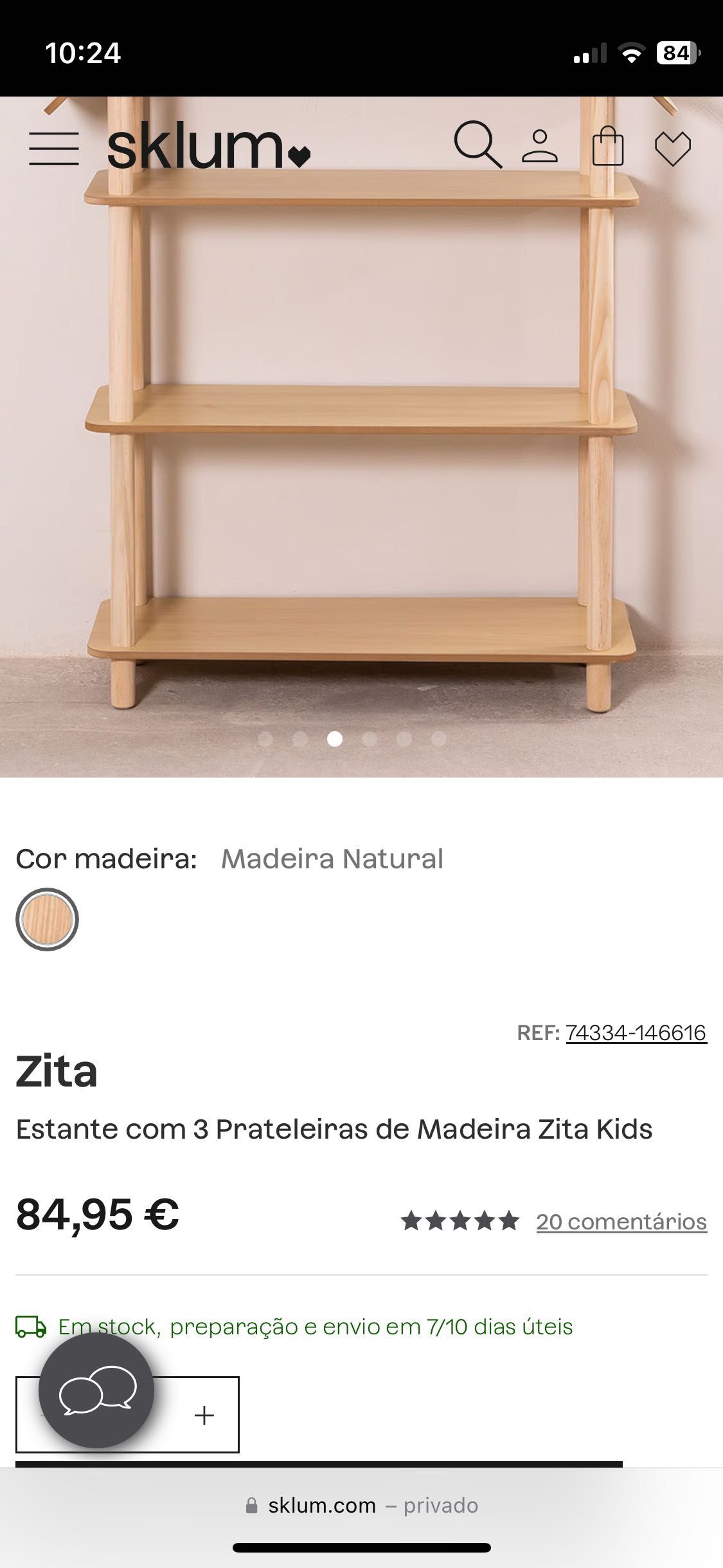 Estante criança nova