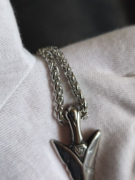 Colar 100% aço inoxidável Viking Silver Arrow