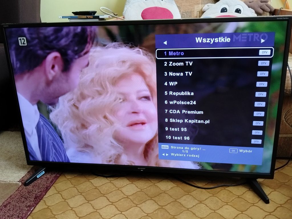 Tv LED Sharp 40 cali DVB-T 2 Hewc