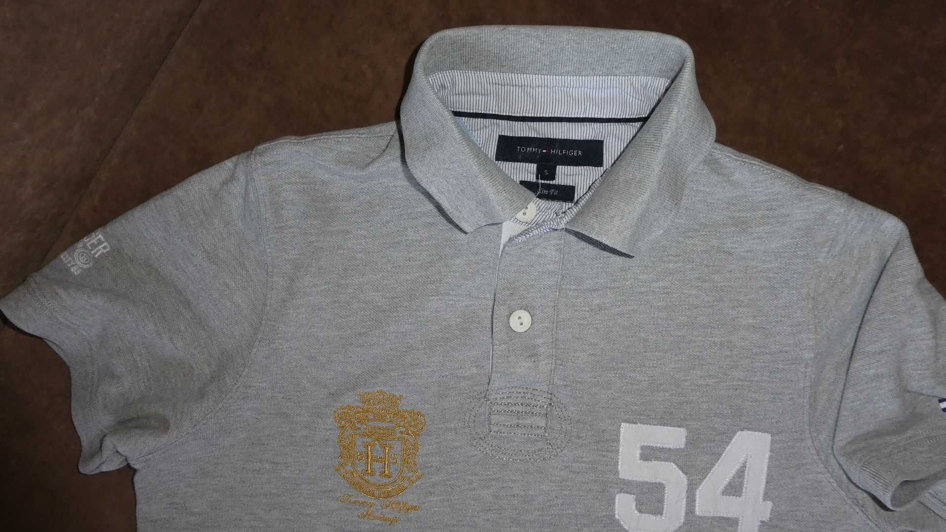 TOMMY HILFIGER polo ,podkoszulek koszulka S/M szara j. nowa oryginalna