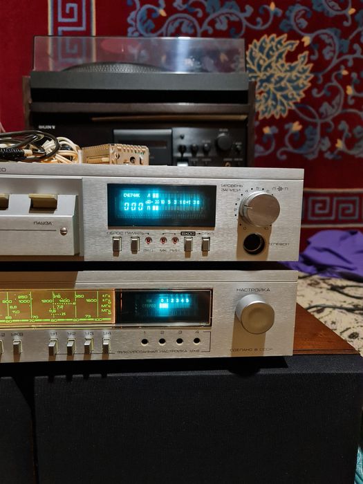 Тюнер Радиотехника т101 и кассетная дека Радиотехника мп201