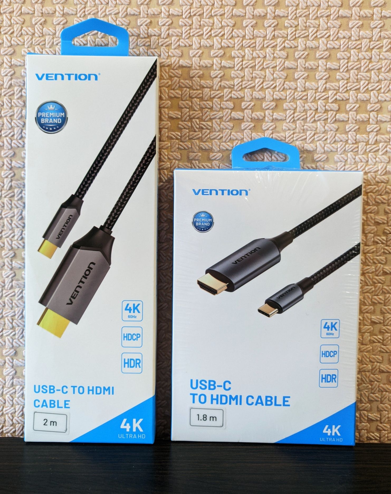 Кабель USB-C to HDMI Vention CRB (4K 60Hz) 1.8 и 2 метра.
