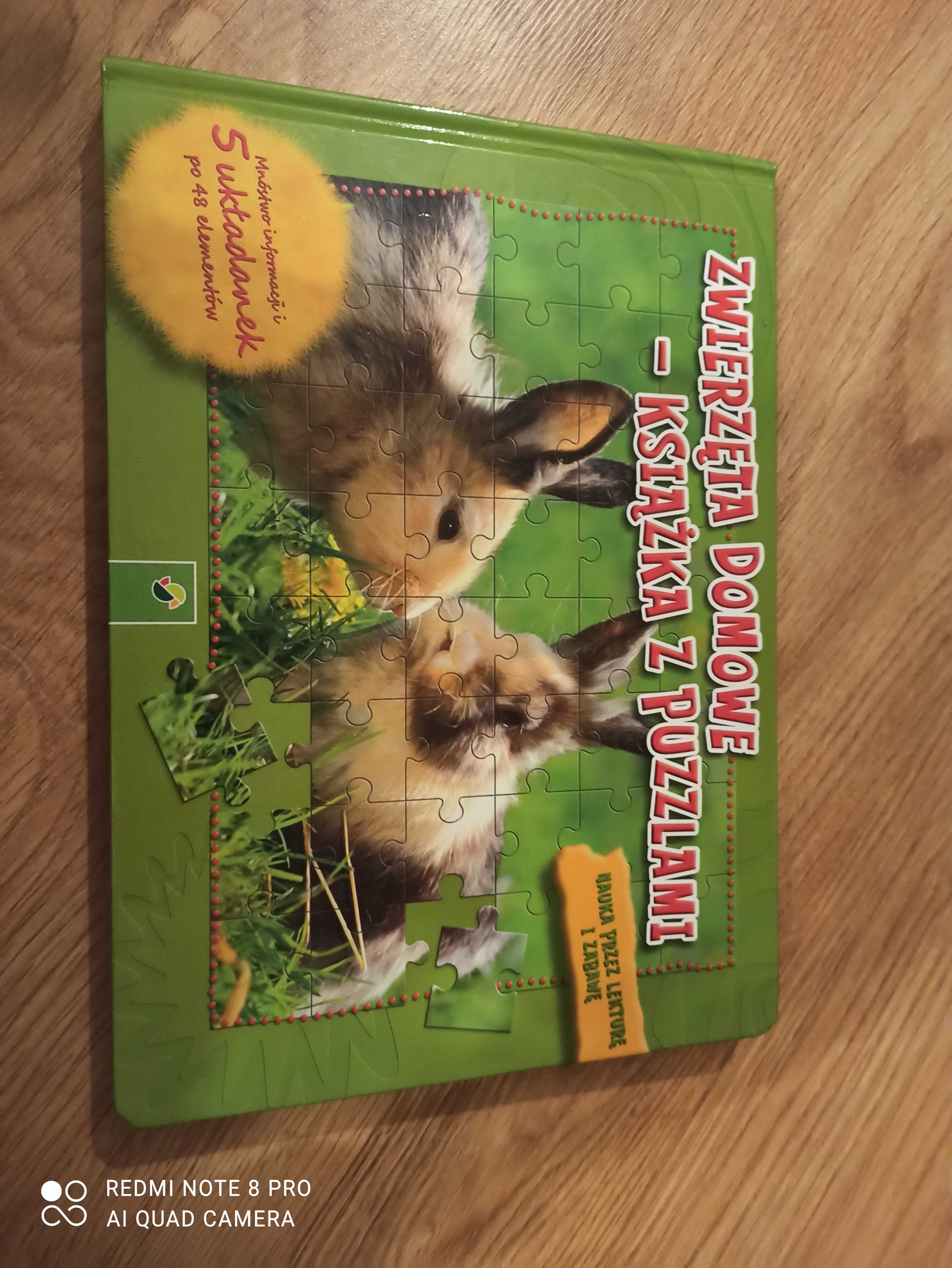 Książka z puzzlami- zwierzęta domowe