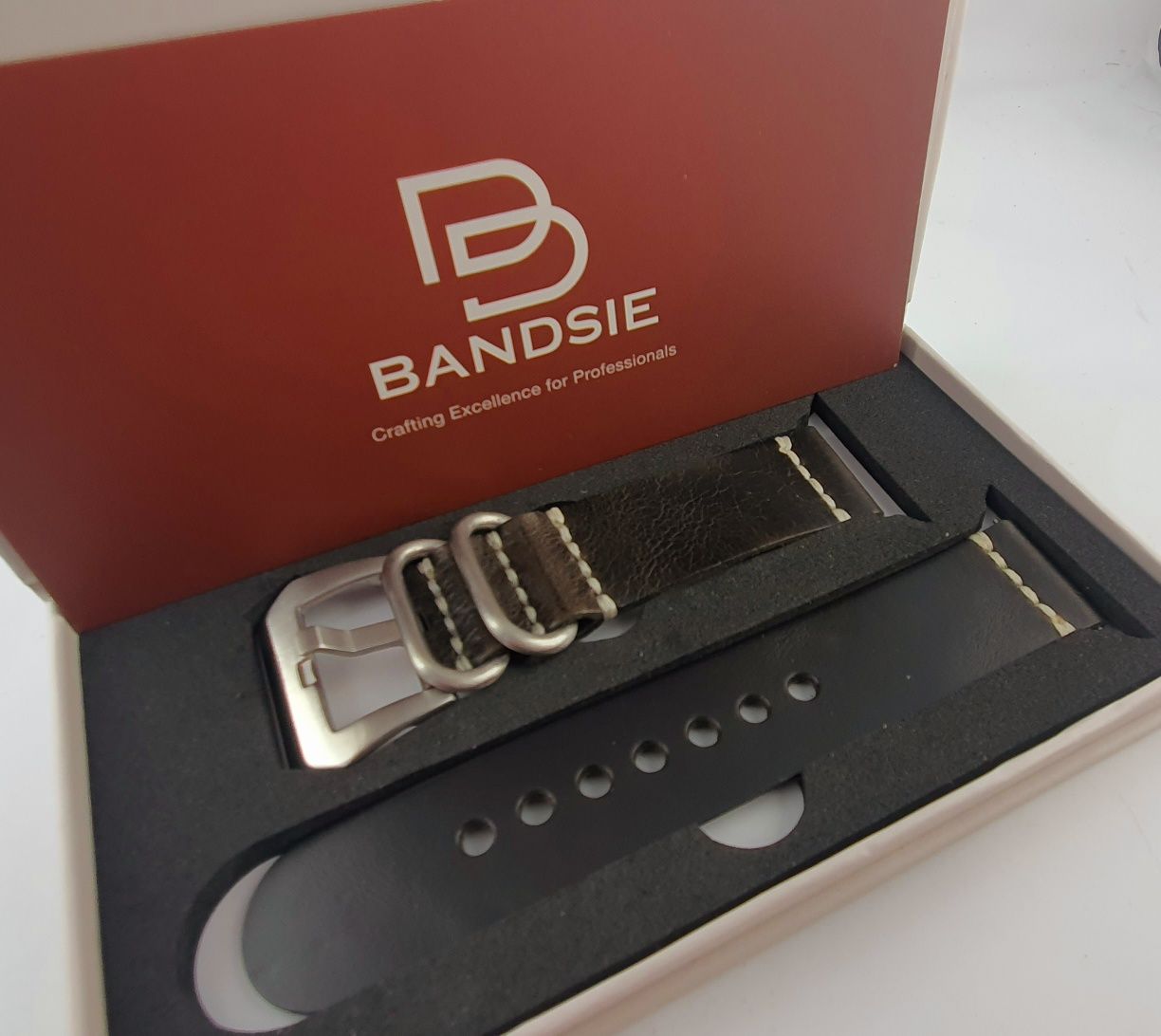 Nowy pasek z wysokiej jakości skóry 22mm Bandsie , Panerai styl