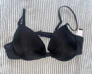 czarna gora od bikini z miseczkami stanik push up stroj kapielowy m