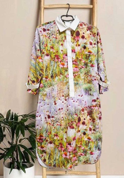 Хлопковое платье-рубашка в принт Max Mara, р. S/M