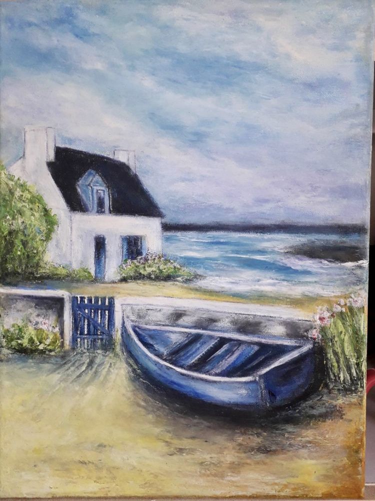 Картина «Дом у берега моря».