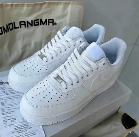 Biały\NikeForce1*airDamskieKomfort ZniżkaTrampkiNeutralne 42