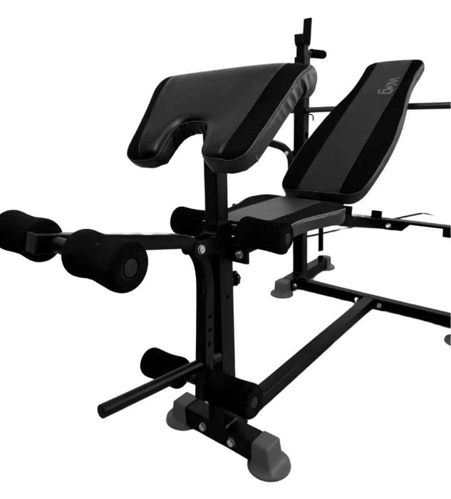 Скамья для жима WCG 0090 с тягой, брусьями, скотом и наклоном 90°