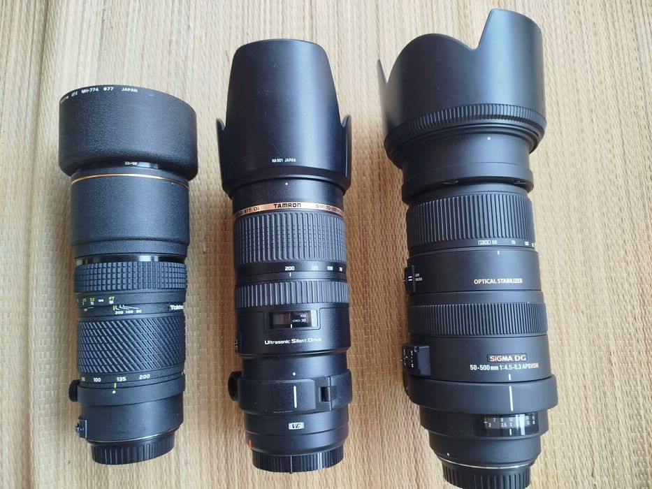 Lentes Canon EF 24 70mm, 70 200mm, 50 500