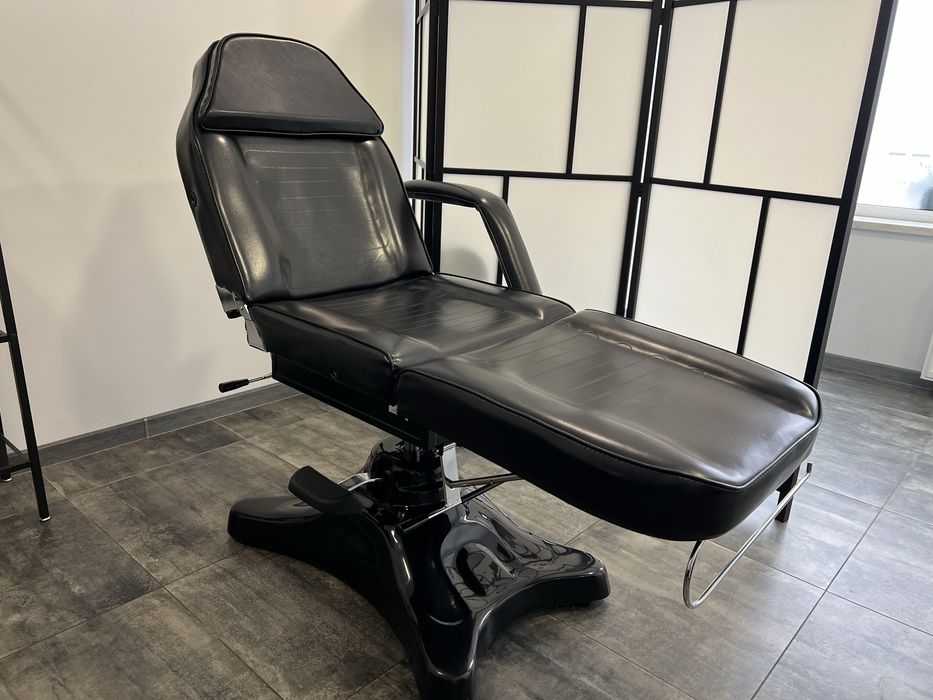 Fotel łóżko kosmetyczne hydrauliczne czarne