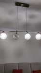 Candeeiro de teto dourado com luzes Led