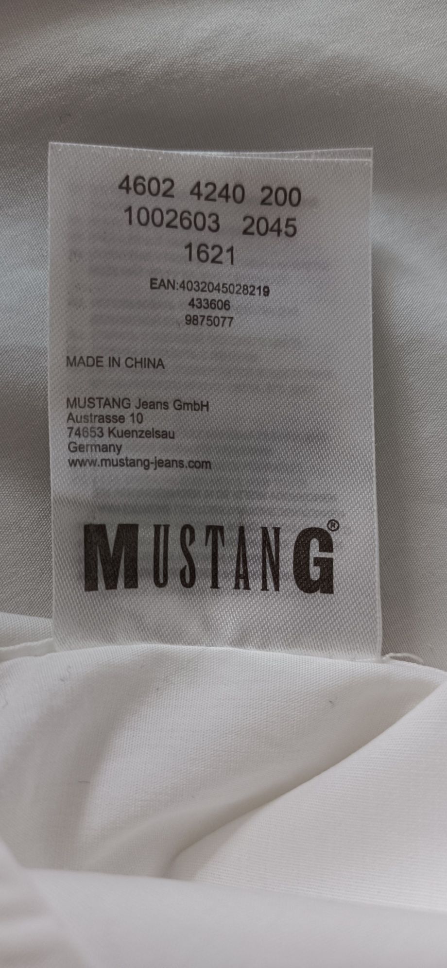 Biała koszula Mustang Slim Fit