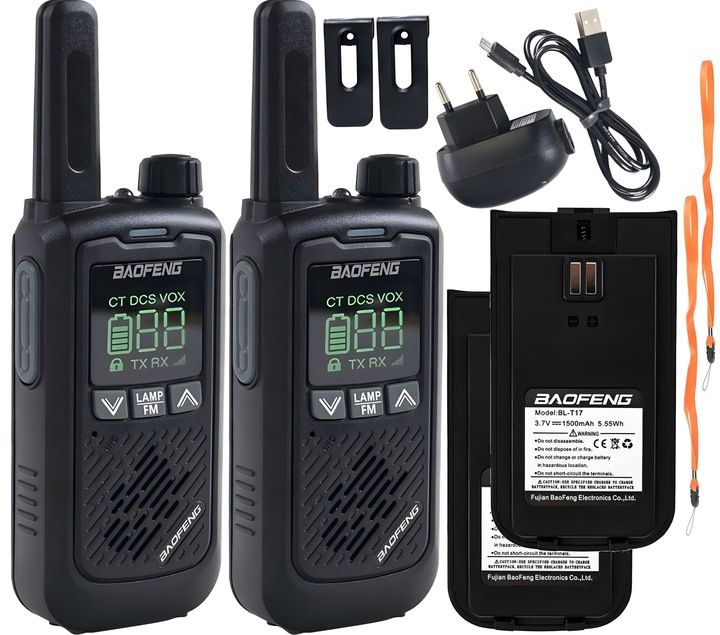2x Baofeng Bf-t17 Walkie Talkie Mini Krótkofalówka Łoki Toki Pmr 16 Ka