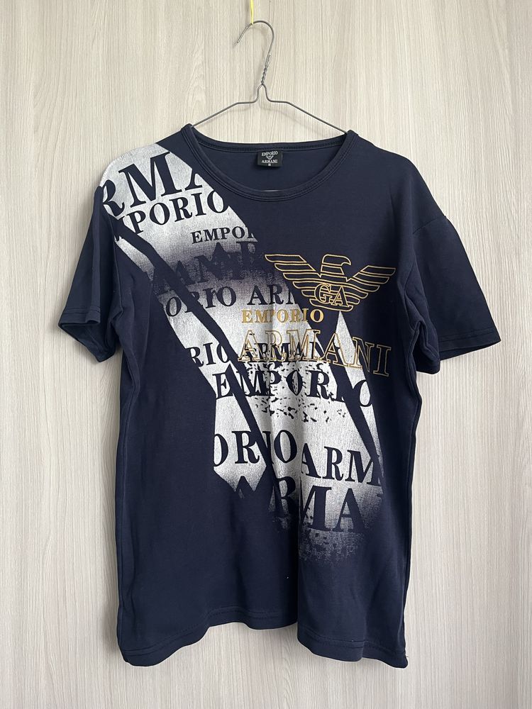 Granatowy t shirt emporio armani