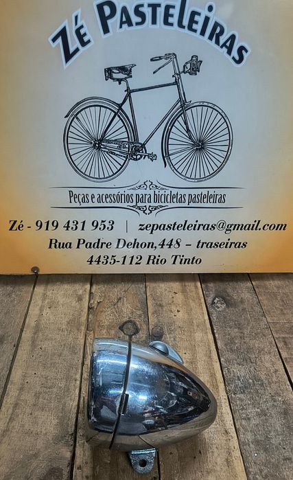 Farol Miller 95mm cromado usado /pasteleira/Raleigh/Philips/Humbe