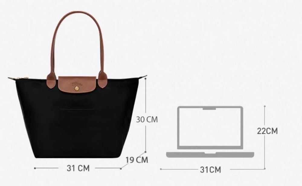 Torbę Longchamp w kolorze czarnym L