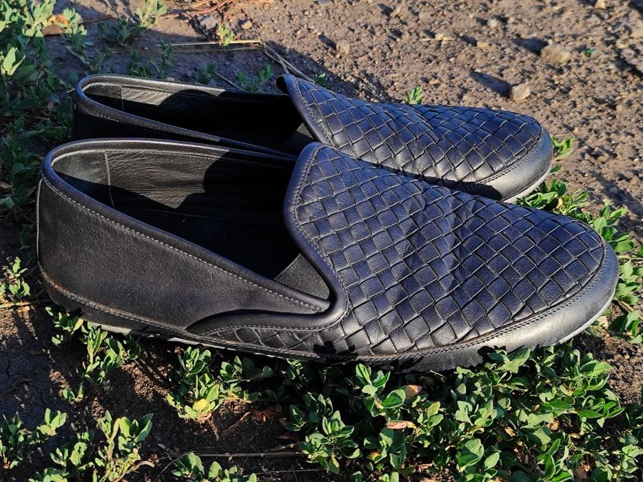 Шкіряні чорні мокасини BOTTEGA VENETA,туфлі
