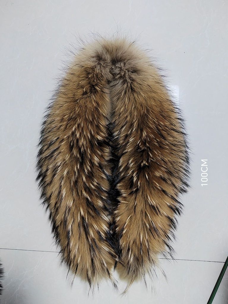 Kołnierze futrzane naturalne z jenota do płaszcza kurtki ramoneski