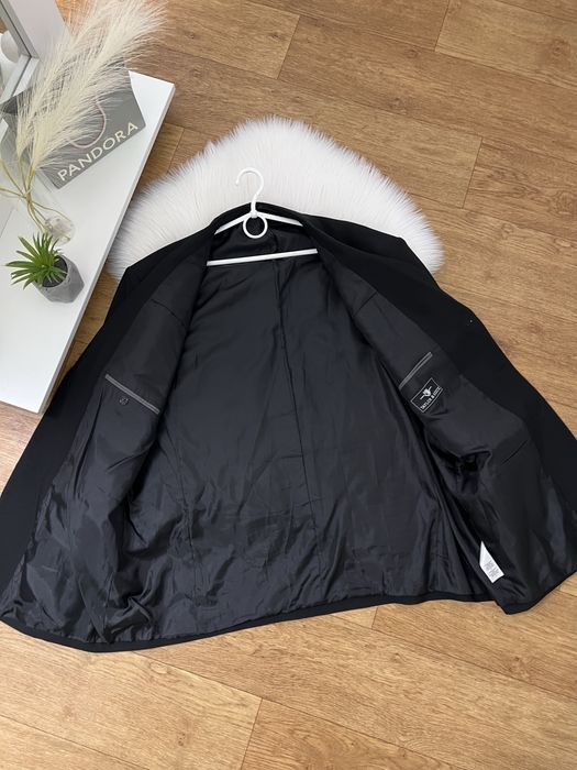 Чорний оверсайз піджак блайзер пиджак жакет на підкладці батал 52 54