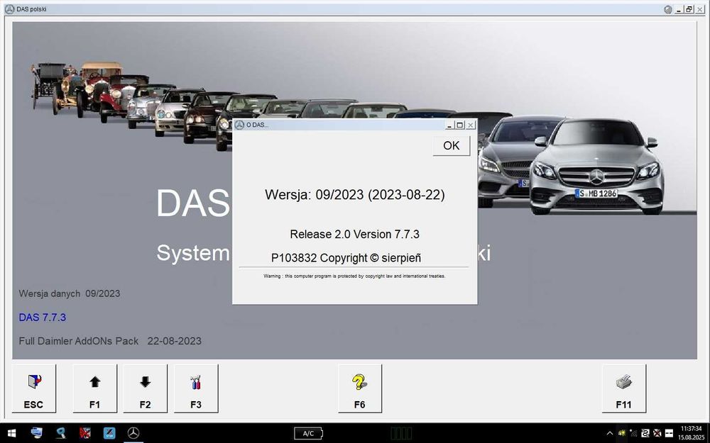 STAR DIAGNOSIS MB 09-12/2023 na laptopie.