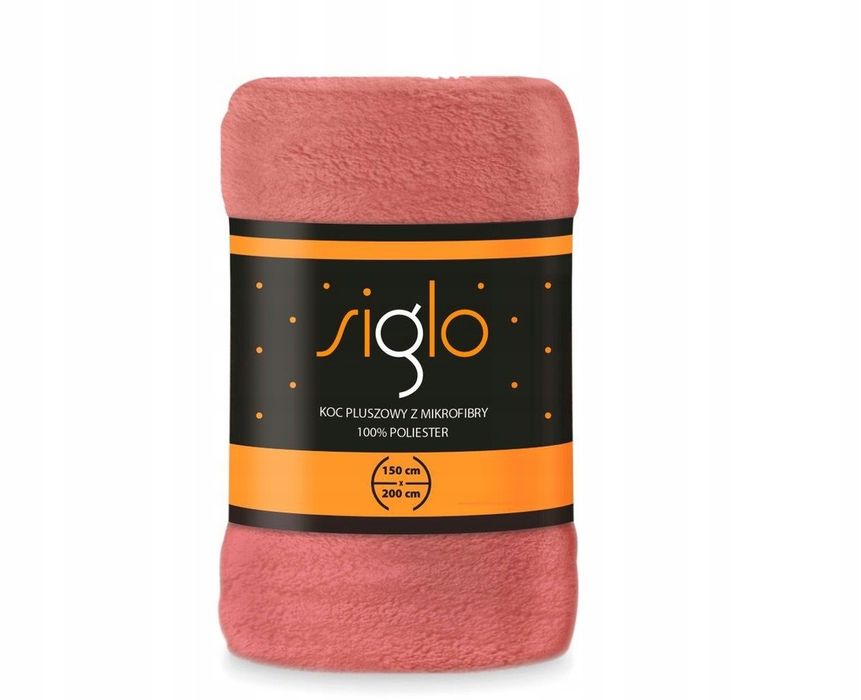 Koc 150x200 Mikrofibra Narzuta Na Łóżko Ciepły Brudny Róż Różowy