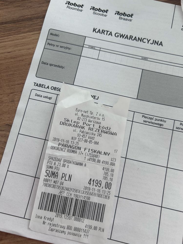 Robot Roomba i7 plus stacja