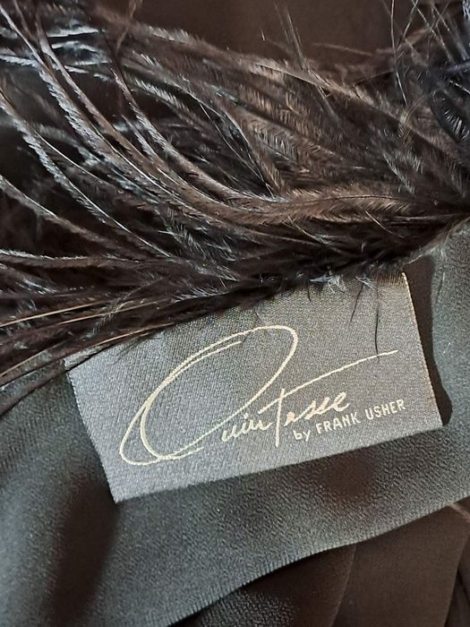 Дизайнерское пеньюар накидка перья боа накидка