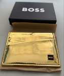 Portfel skórzany BOSS na karty złoty cards holder Holiday GLB_S card g