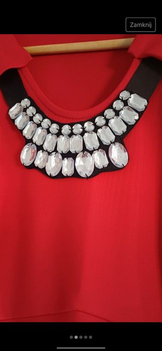 Koktajlowa czerwona sukienka George 42