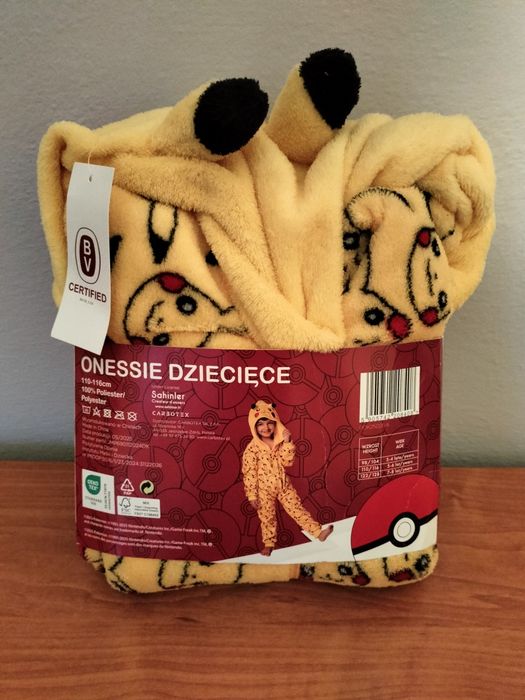 Onesie / Kombinezon / Strój /Kostium /Piżama Pokemon Pikachu 110/116cm