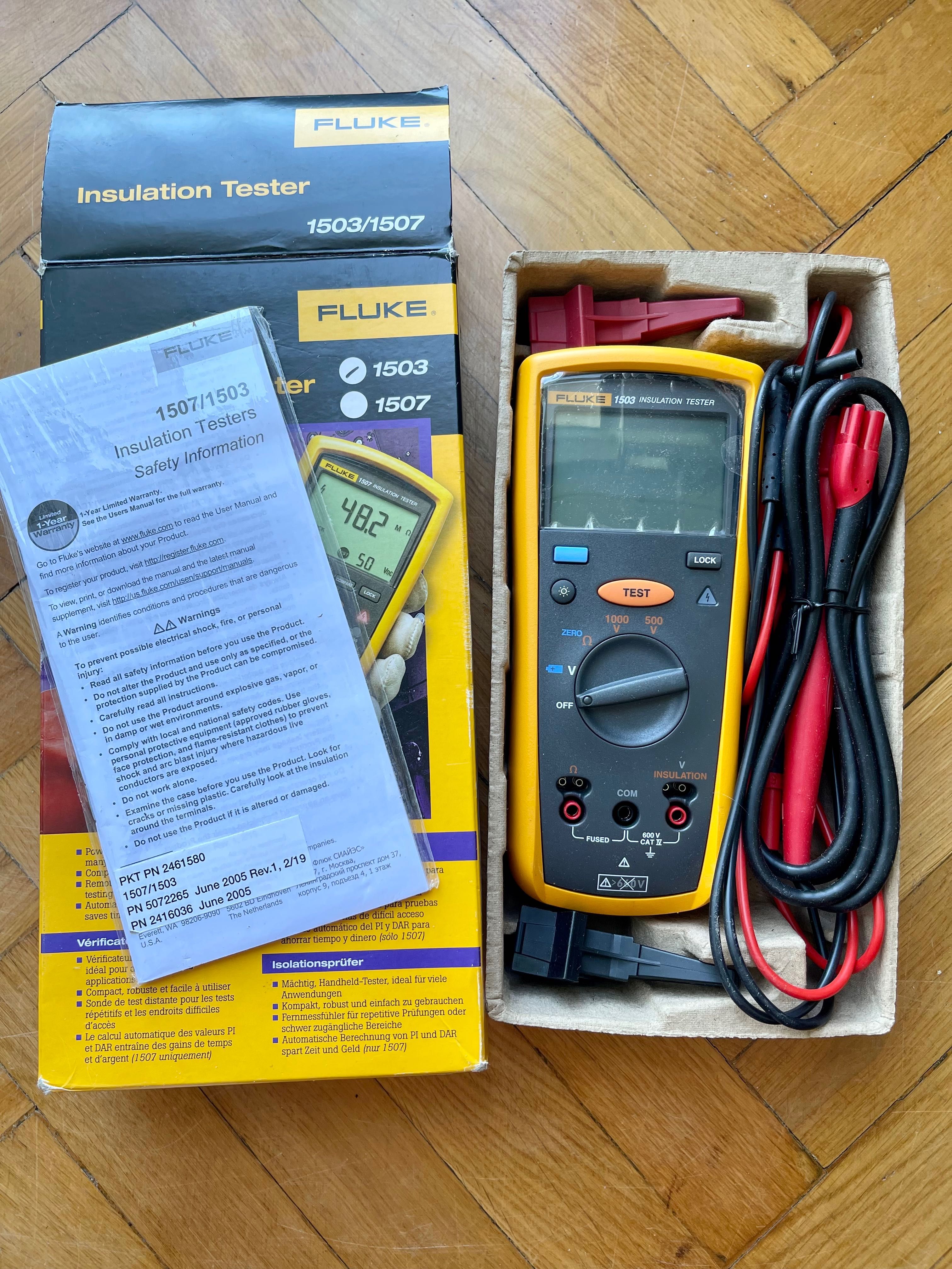 Fluke 1503 Miernik Rezystancji Izolacji Przewodów Tester Sieci