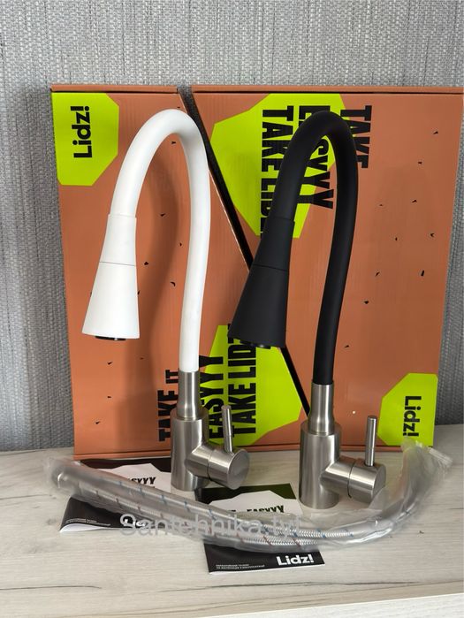 Смеситель кран для кухни Lidz кран нержавеющая сталь