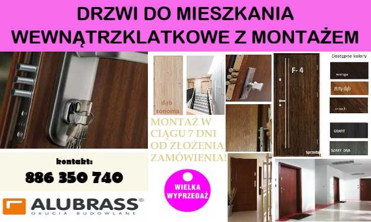 Drzwi z montażem drzwi zewnętrzne wejściowe do mieszkania, bloku CICHE