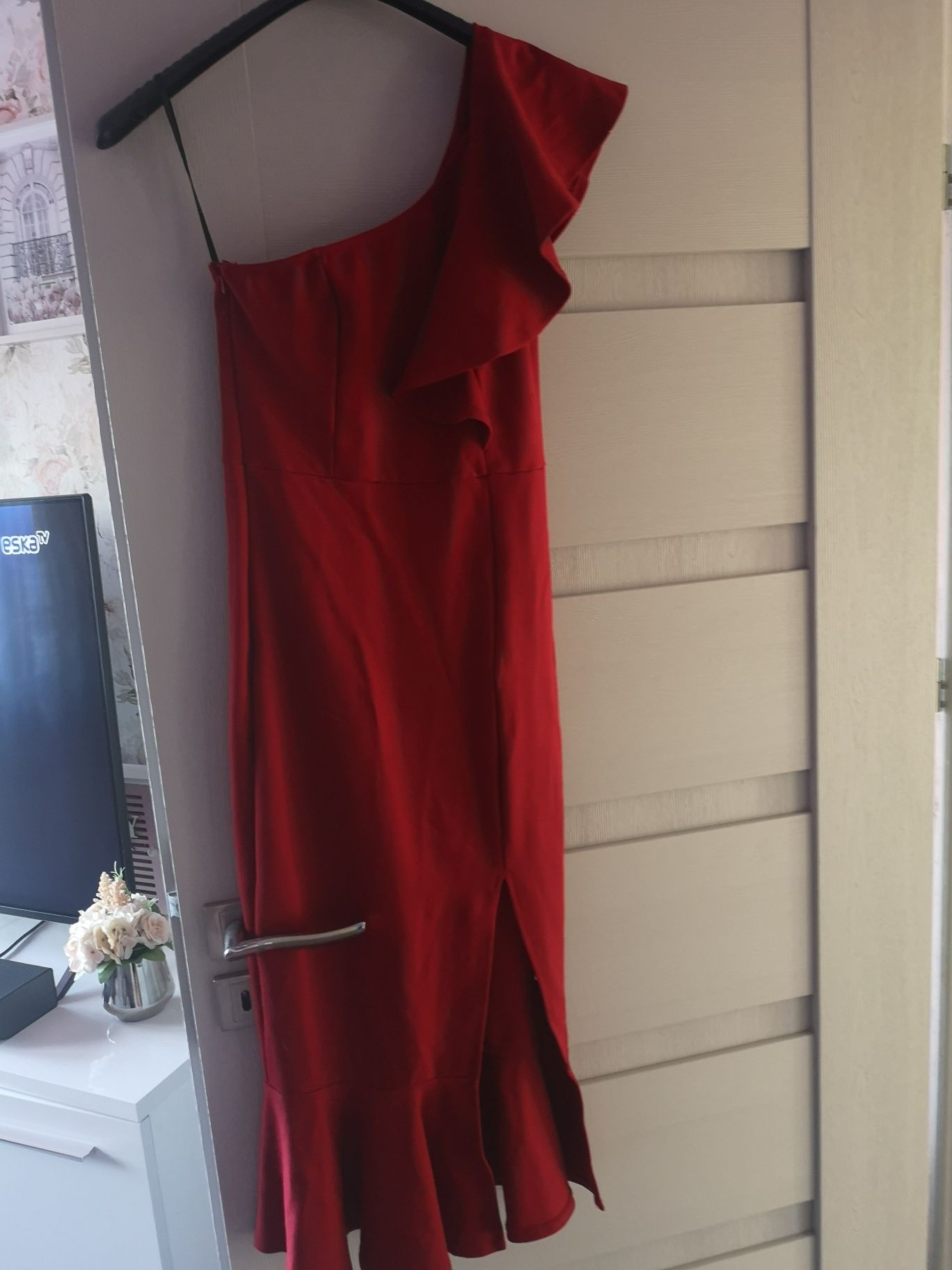 Bordowa sexy red dress