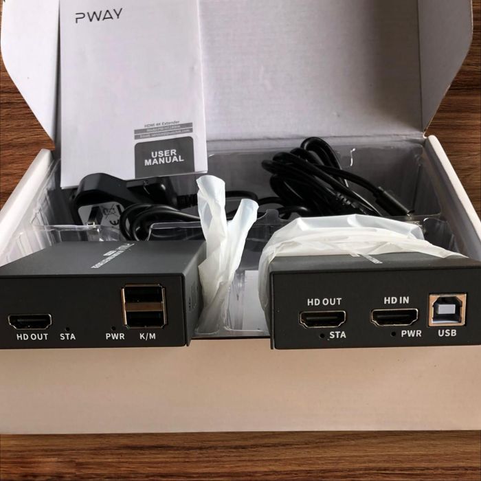 Przedłużacz HDMI Kvm USB cat5e/6 4K pway