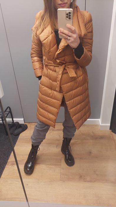 Płaszczyk damski jesienny przejściowy puchowy