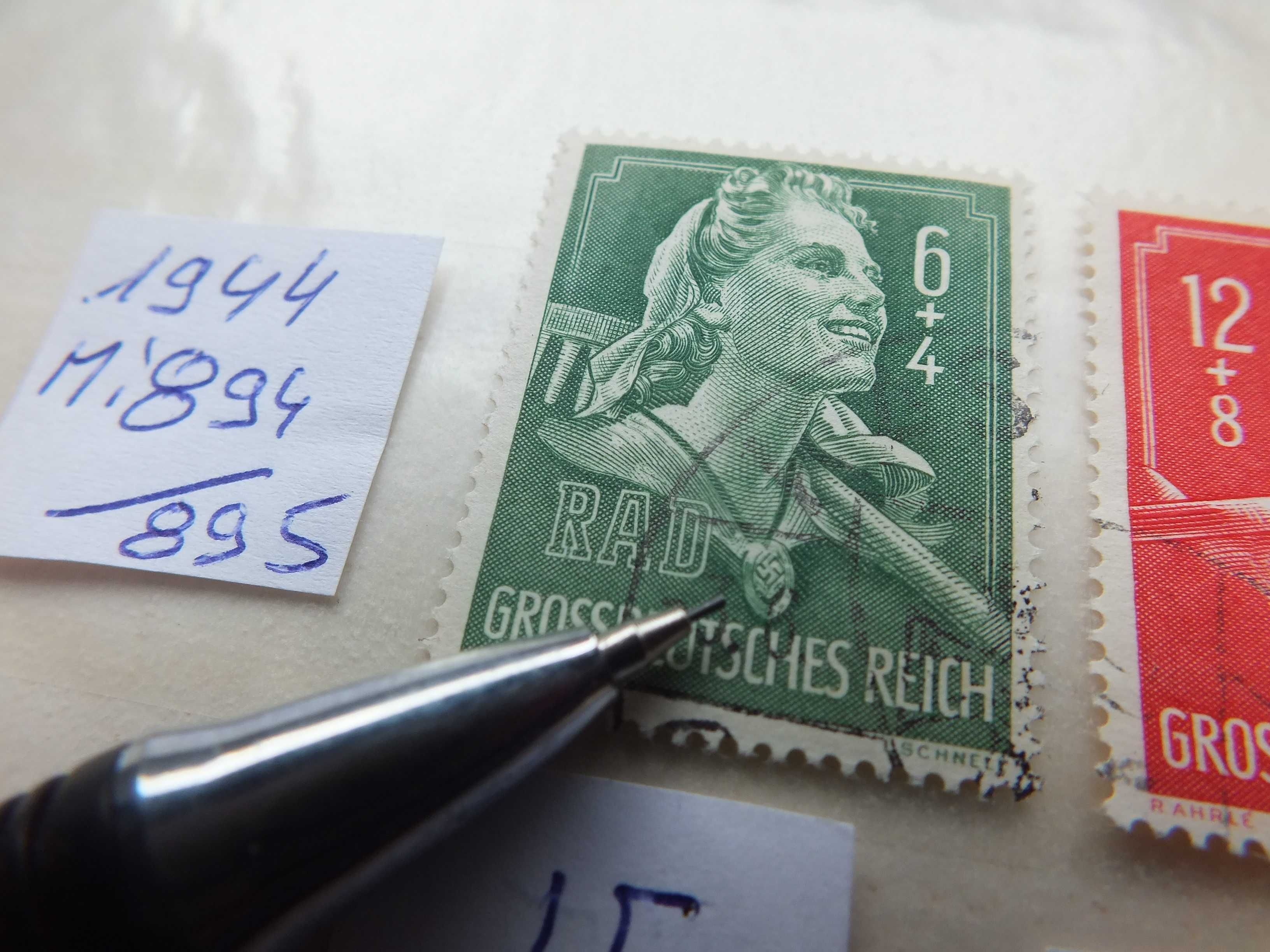 2szt. znaczki Mi 894 Niemcy 1944r. Swastyka,Rzesza kasowane droższe