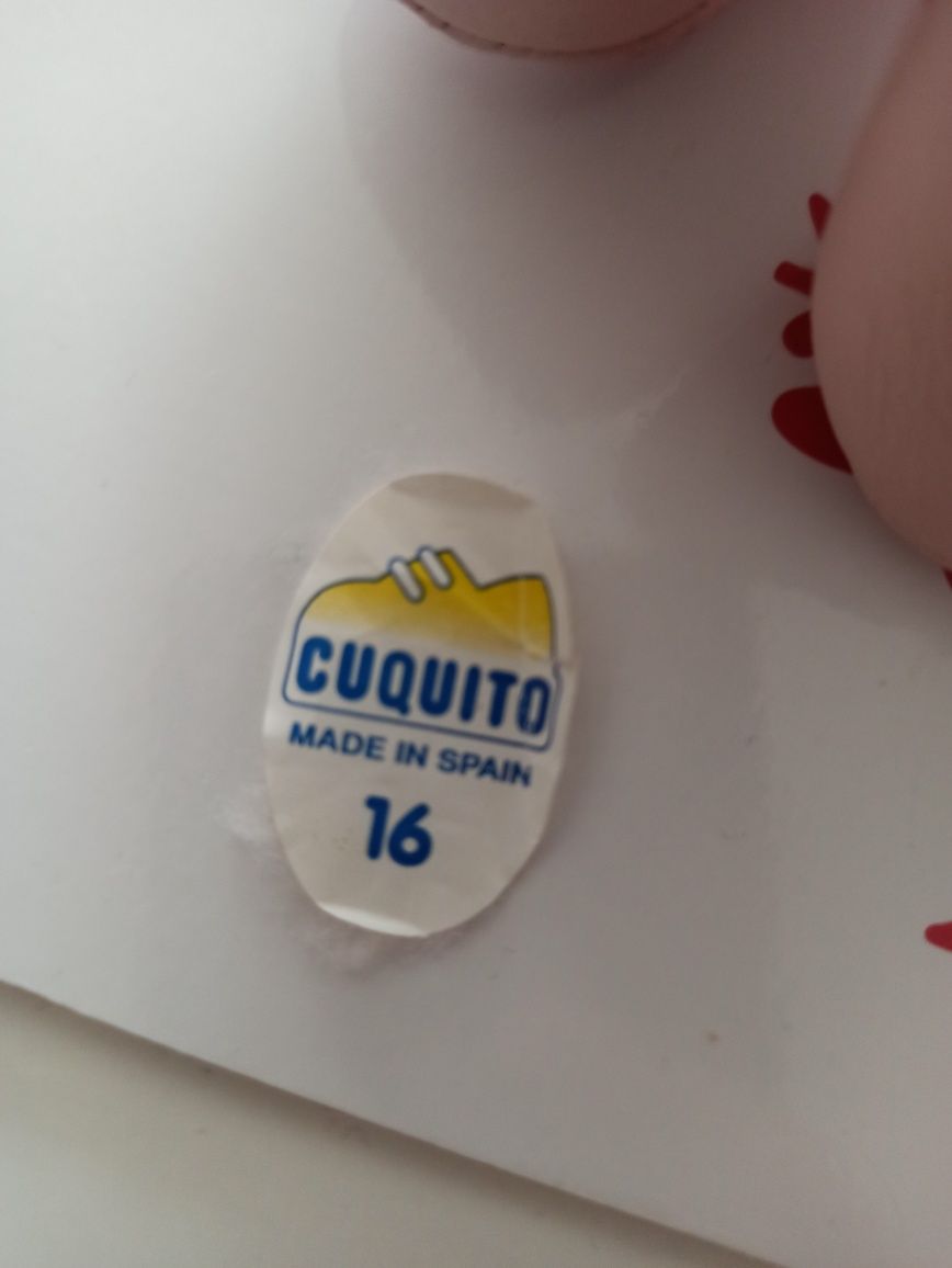 Buty na chrzest CUQUITO skórzane ekskluzywne 16 róż