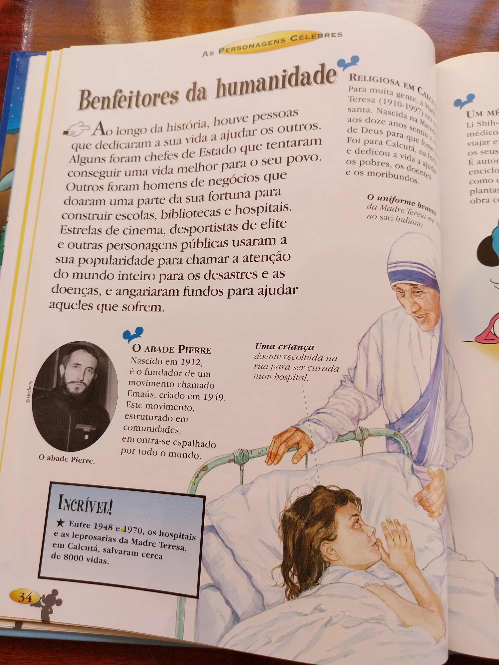 As Personagens Célebres - Disney, livro didático, em muito bom estado