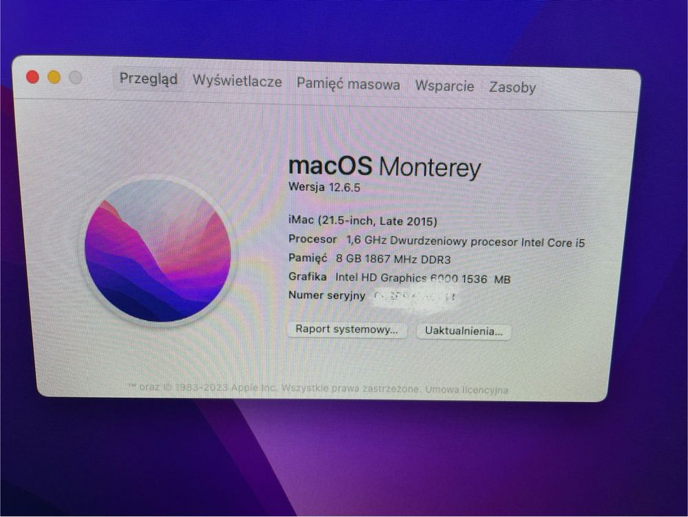 iMac 21,5 Late 2015 8GB/1TB HDD