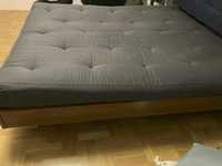 Futon japoński materac 180x200 ekologiczny średniotwardy czarny