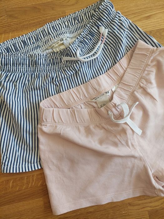 2pak krótkie spodenki h&m 122
