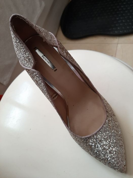 Sapatos Berska Brilhantes Rose Gold