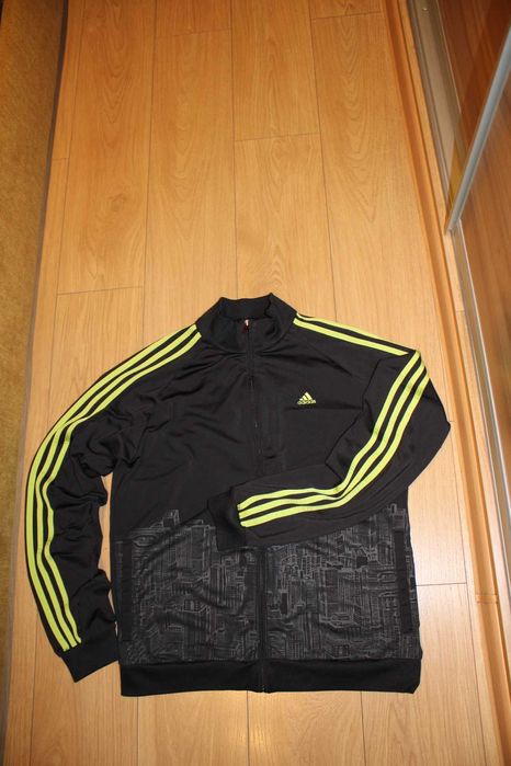 JAK NOWA Bluza na zamek,męska,ADIDAS,roz.L,czarna