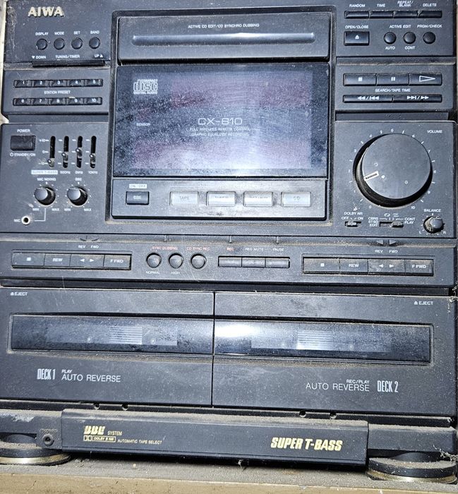 Wieża aiwa cx 810 adiomagnetofon na 2 kasety odtwarzacz cd