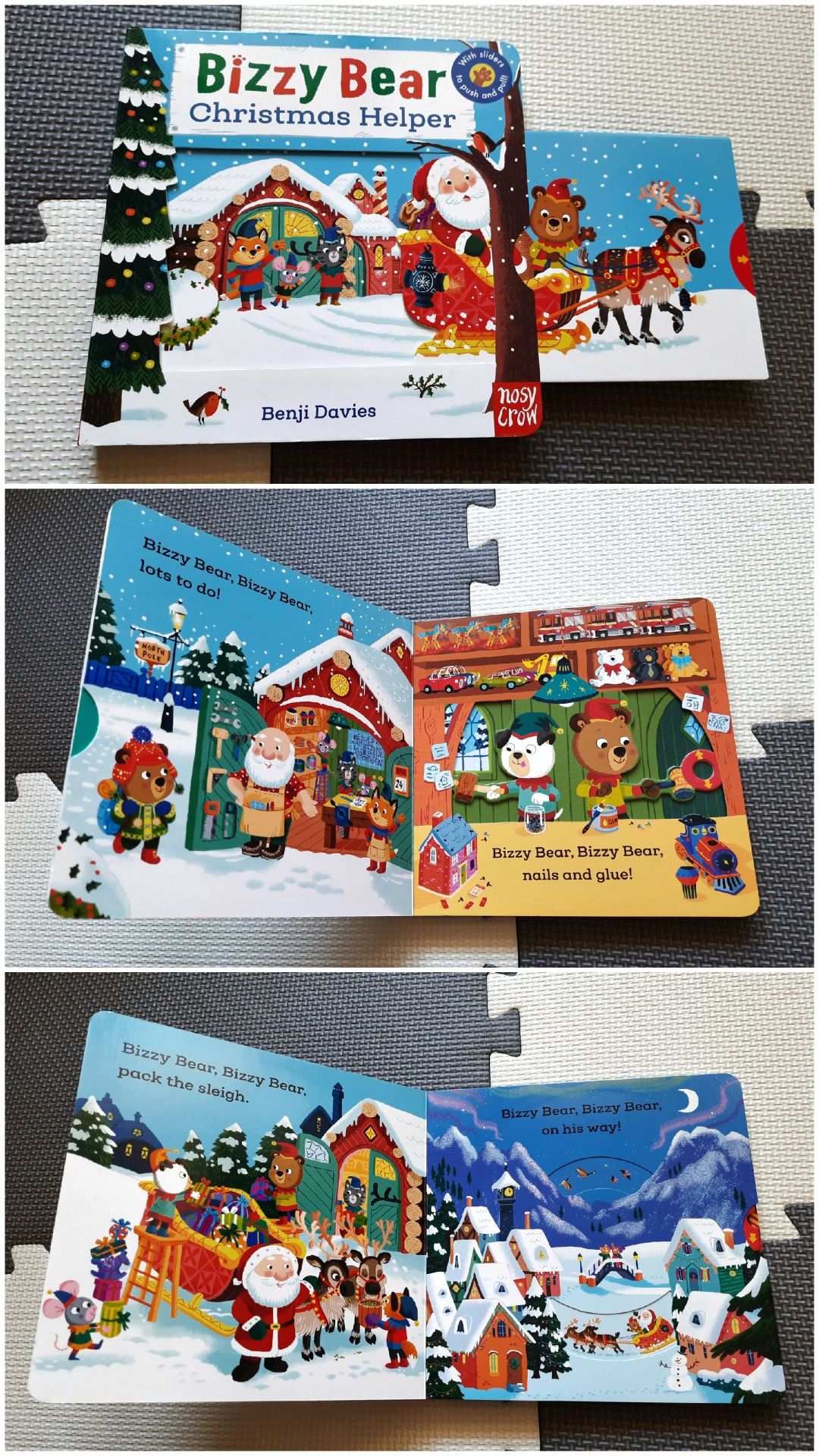 NOWA Bizzy Bear Christmas Helper miś pracuś książeczka po angielsku