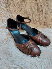 Czółenka vintage brązowe buty do tańca fairy coquette rozm. 37